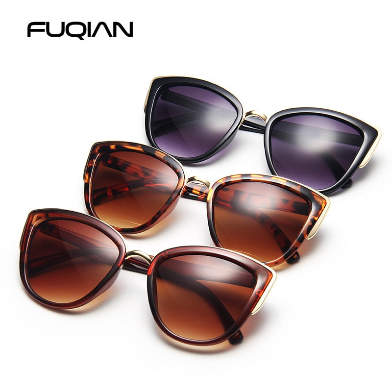 FUQIAN Classic Cateye Women Sunglasses