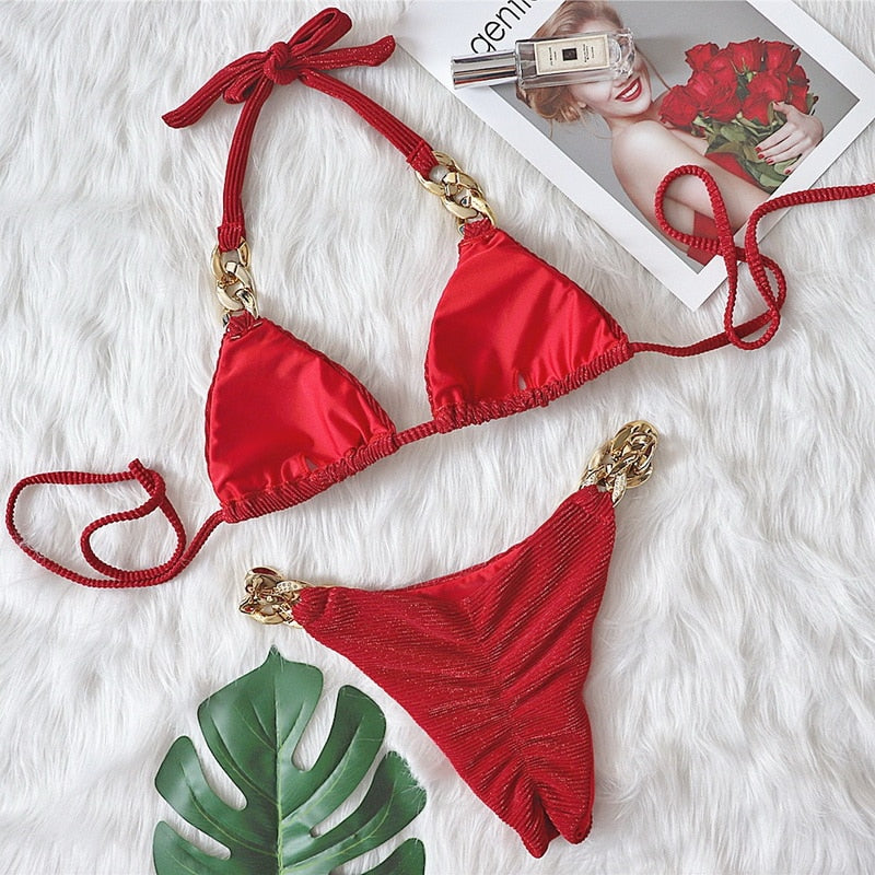 PARA PRAIA Sexy Glint Brazilian Bikini