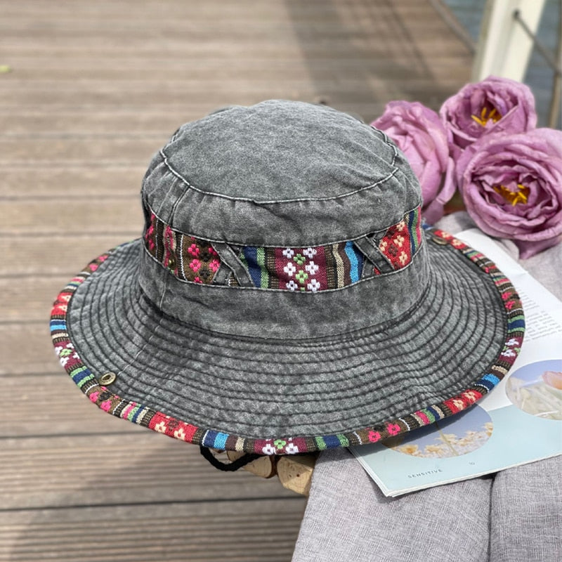 Summer Retro Mountaineering Bucket Hat