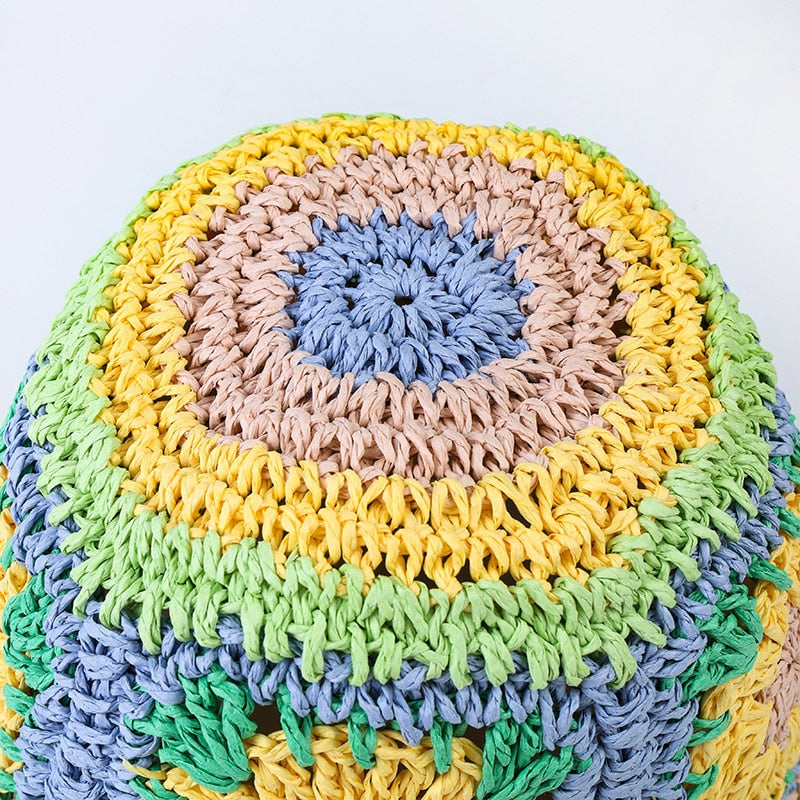Summer Flowers Hand-Woven Beach Sun Hat