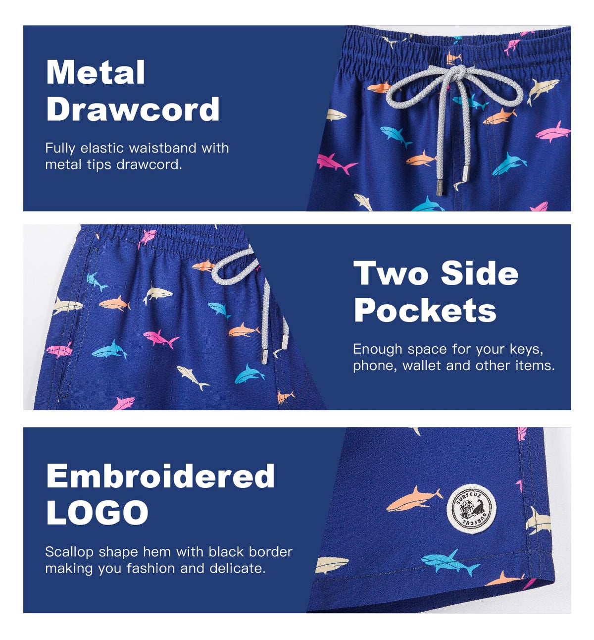 SURFCUZ Fashion Mens Swim Trunks