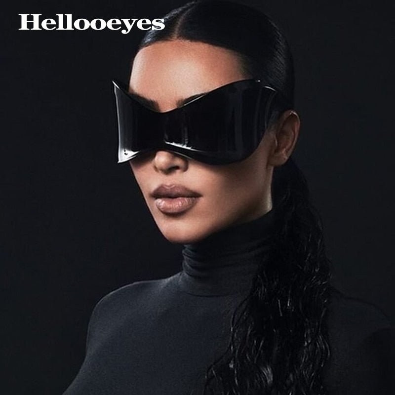 HELLOOEYES Oversized Punk Goggle Sunglasses