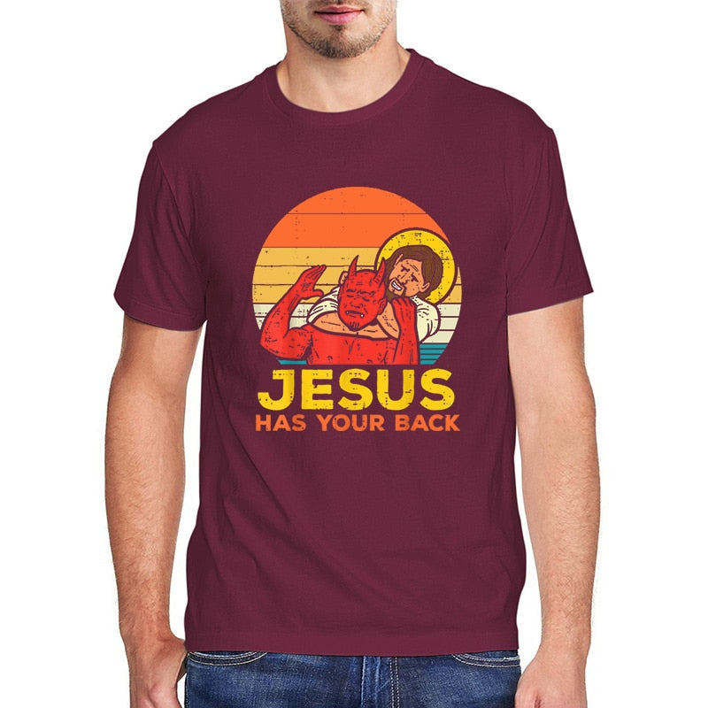 Jesus Has Your Back Mens T-Shirt