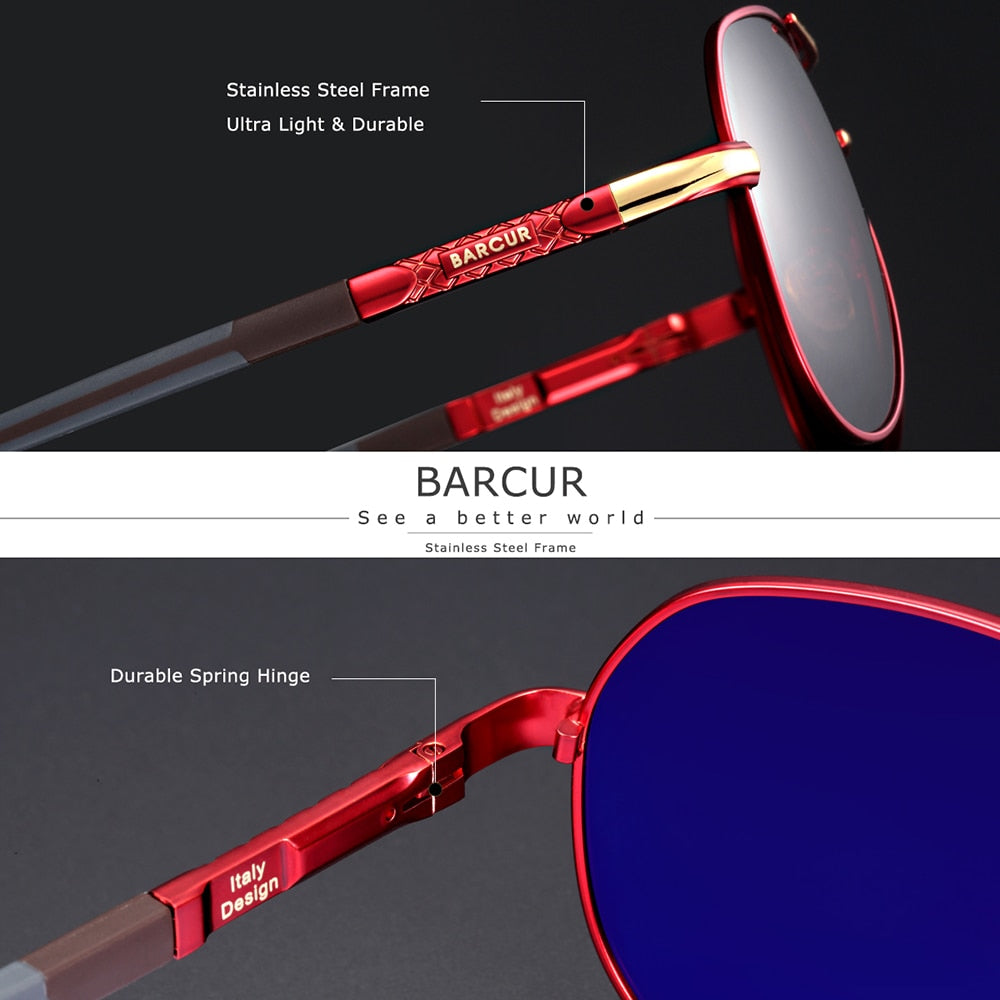 BARCUR Aluminum Vintage Sunglasses