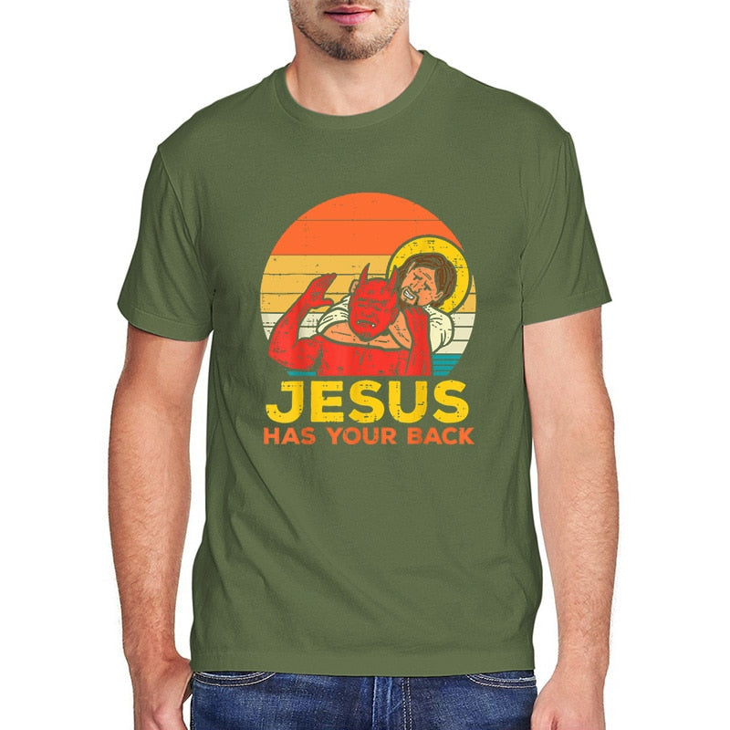 Jesus Has Your Back Mens T-Shirt