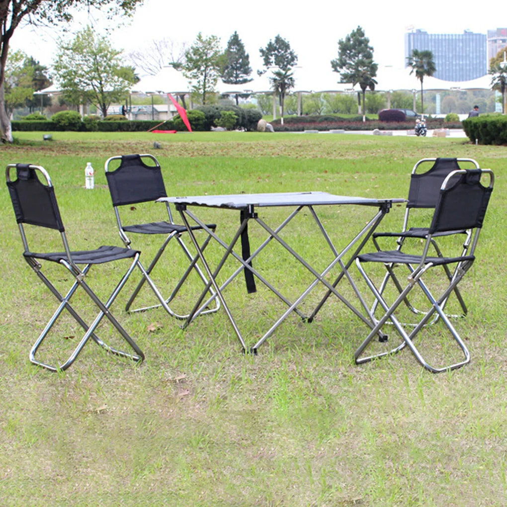 Elenxs Aluminum Alloy Oxford Fabric Folding Seat