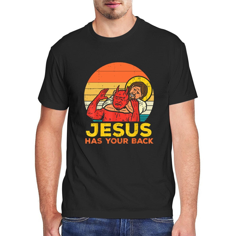 Jesus Has Your Back Mens T-Shirt