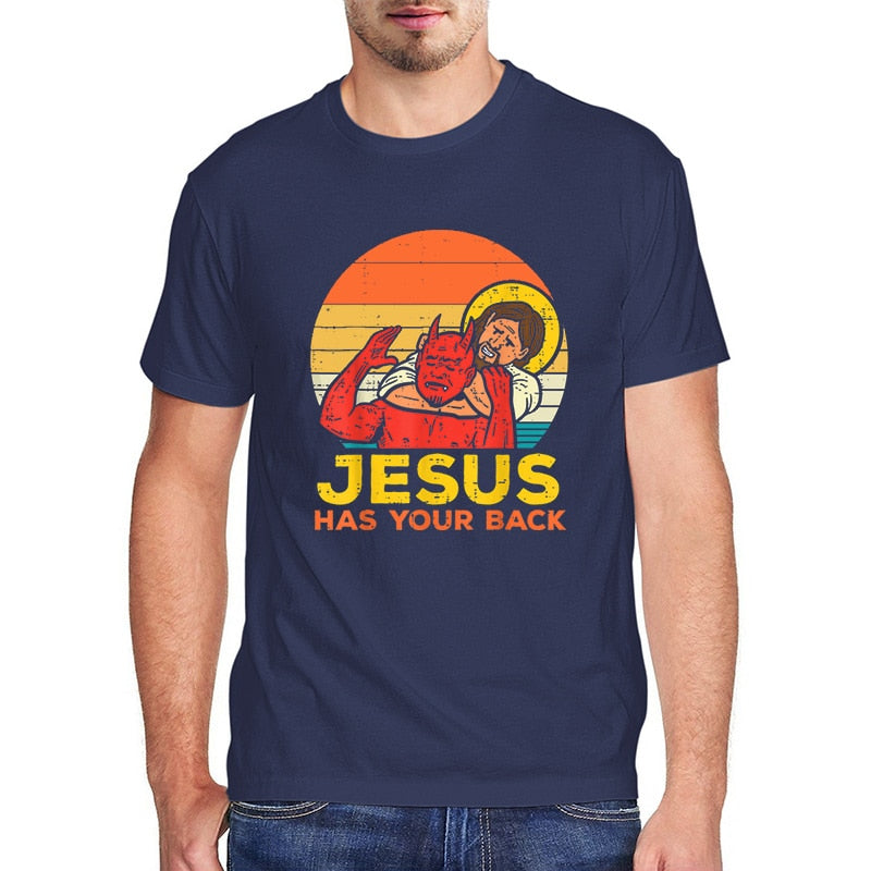 Jesus Has Your Back Mens T-Shirt