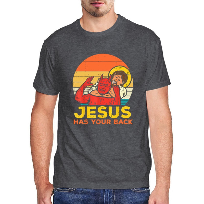 Jesus Has Your Back Mens T-Shirt