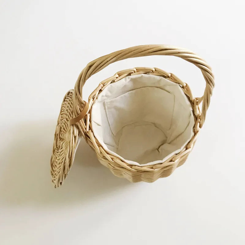 Women Straw Basket Beach Handbag