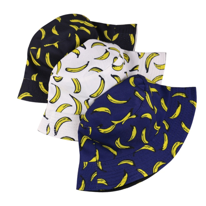 FOXMOTHER Banana Print Bucket Hats