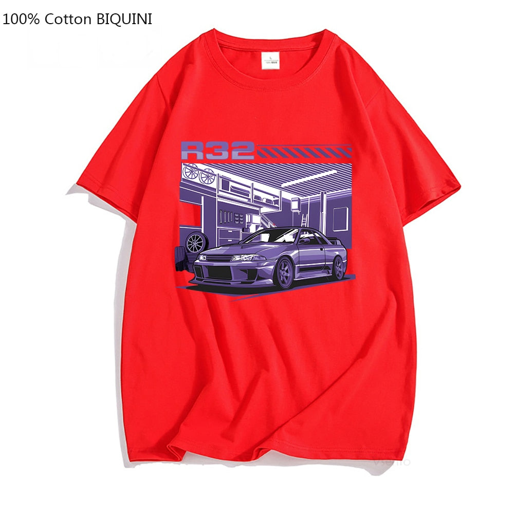 BIQUINI Initial D R32 Purple Drift Car Mens T-Shirt