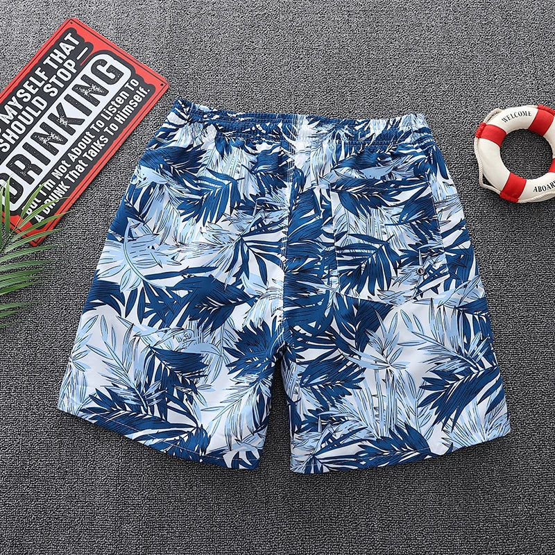 "Breezing Leaves" Swim Trunks