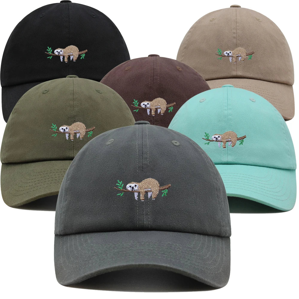 Lazy Sloth Dad Hats