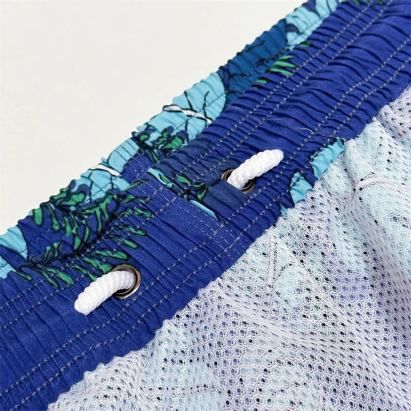 "Floral Leaves" Swim Trunks