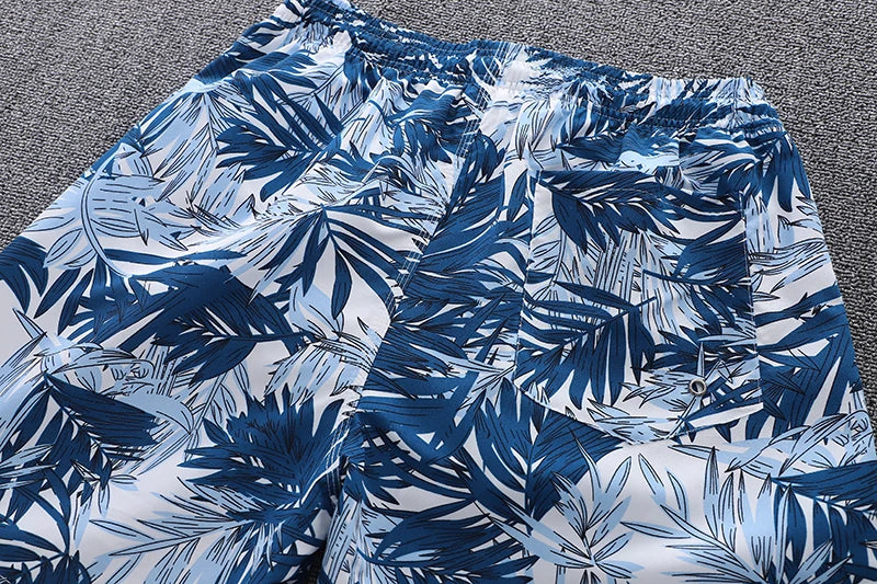 "Breezing Leaves" Swim Trunks