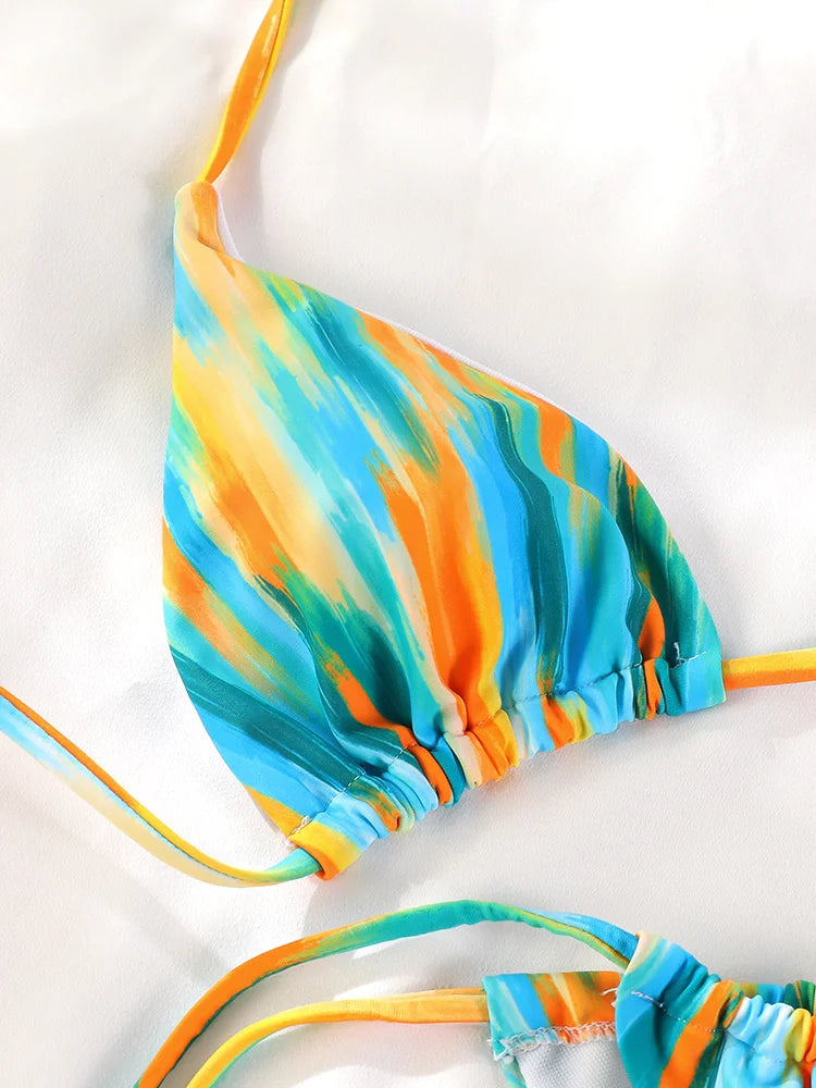 Rainbow Triangle Bikini Set