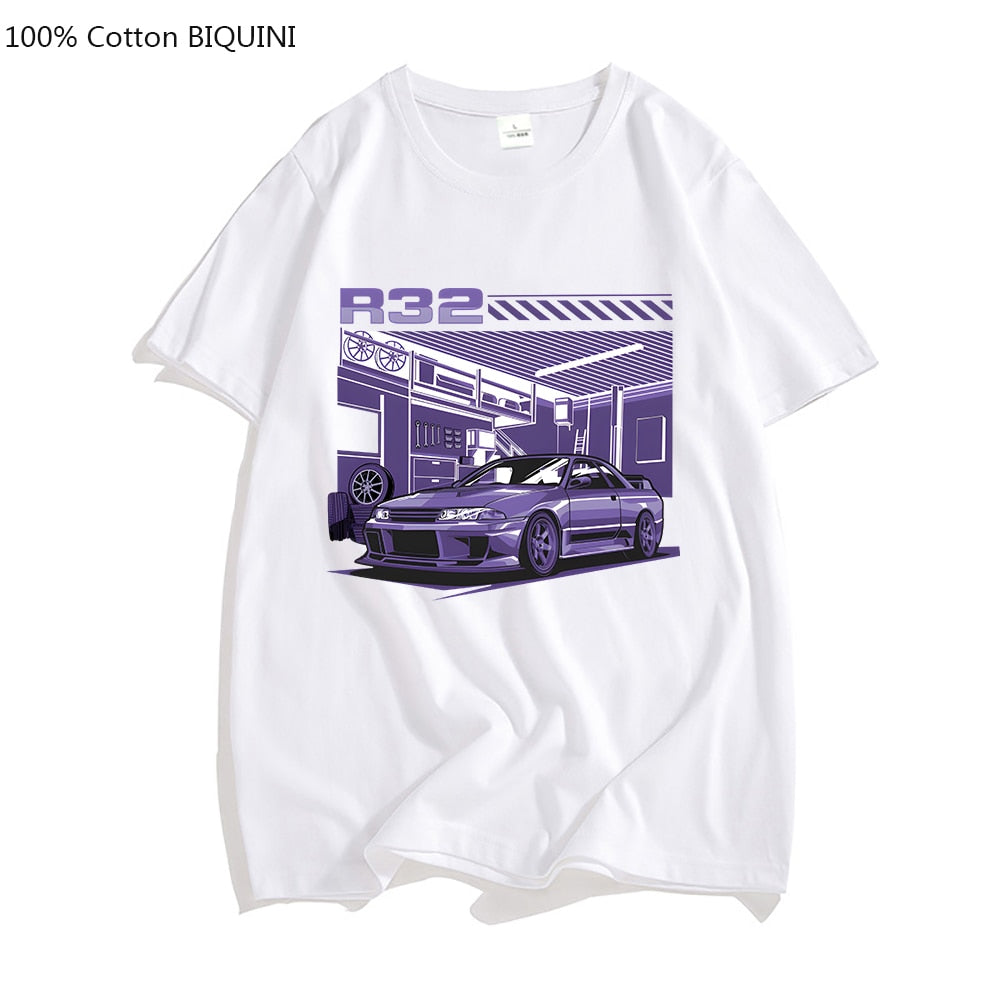 BIQUINI Initial D R32 Purple Drift Car Mens T-Shirt