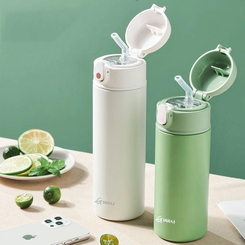 GIANXI Stainless Steel Bouncing Straw Thermos Cups