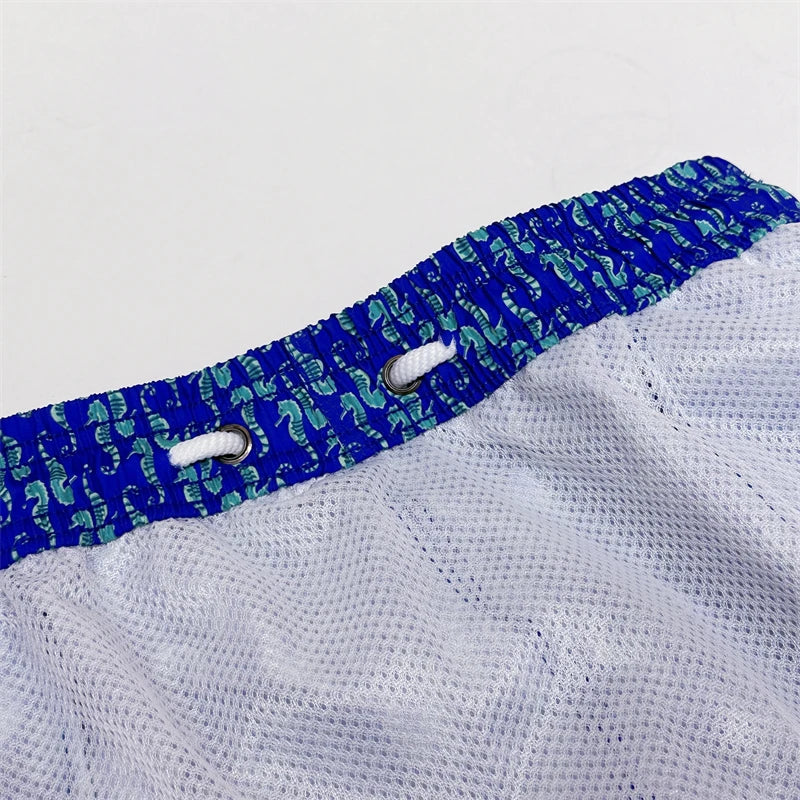 "Seahorse Party" Swim Trunks