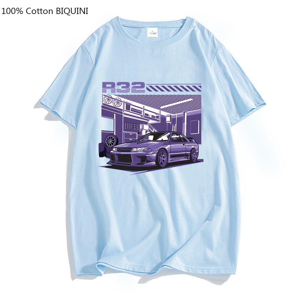 BIQUINI Initial D R32 Purple Drift Car Mens T-Shirt