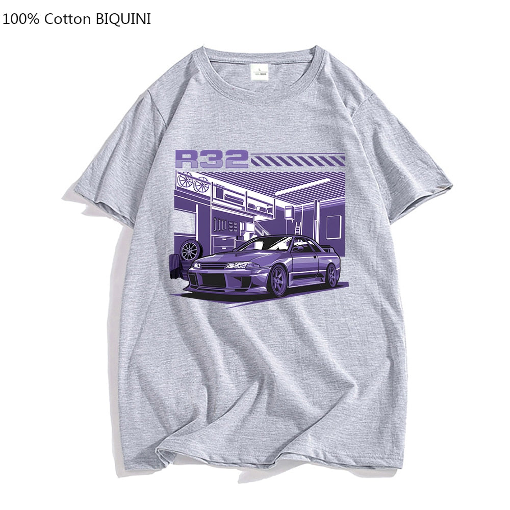 BIQUINI Initial D R32 Purple Drift Car Mens T-Shirt