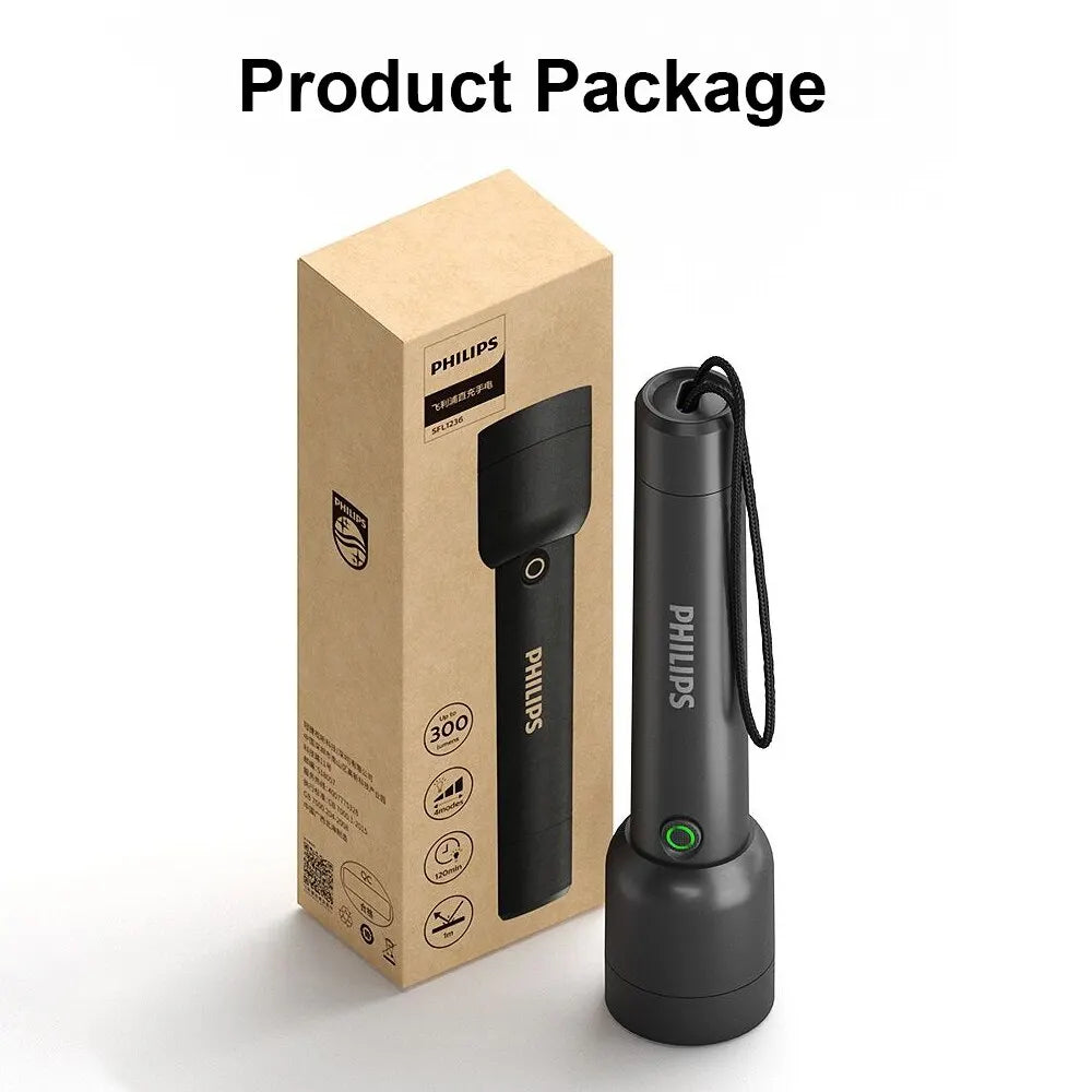 Philips LED Flashlight w USB Charger