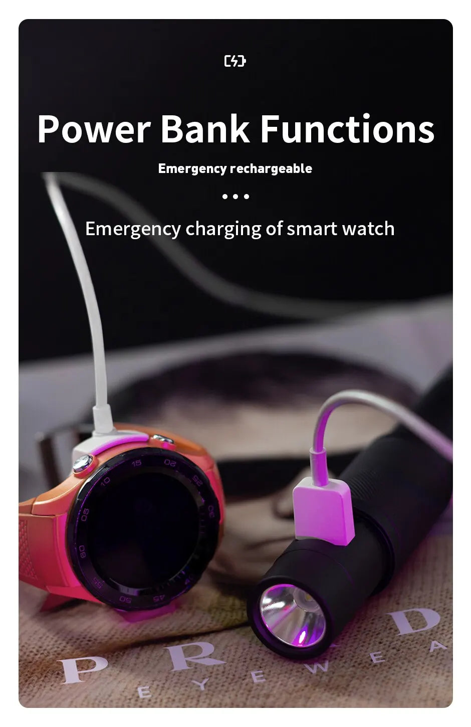 Philips LED Flashlight w USB Charger