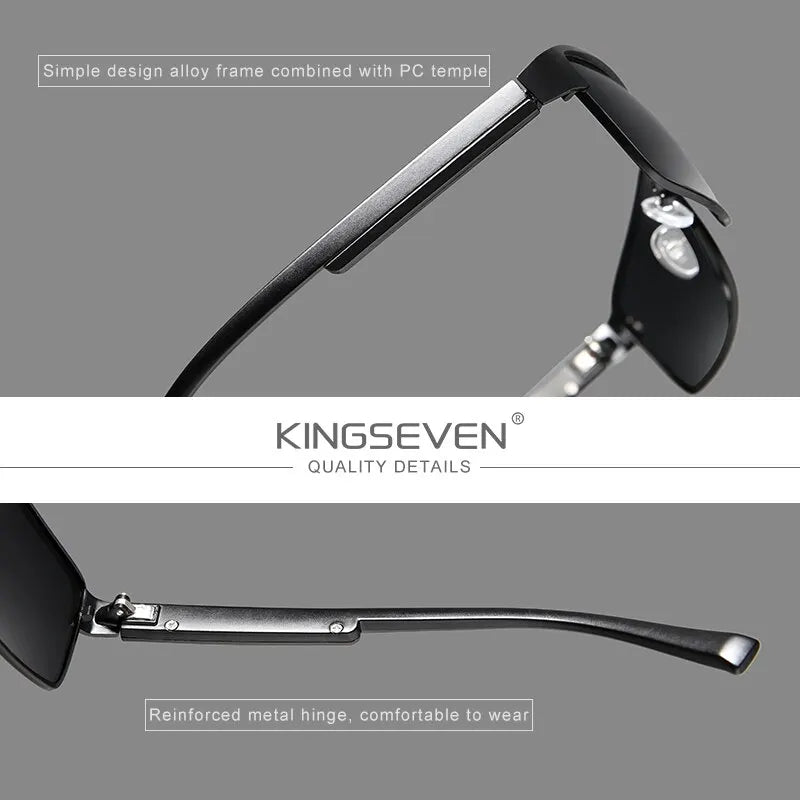 Men Polarized Photochromic Square Sunglasses