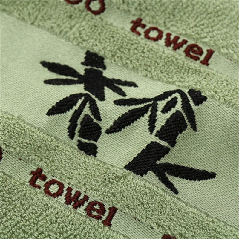Thick Bamboo Green Bath Beach Towel Set