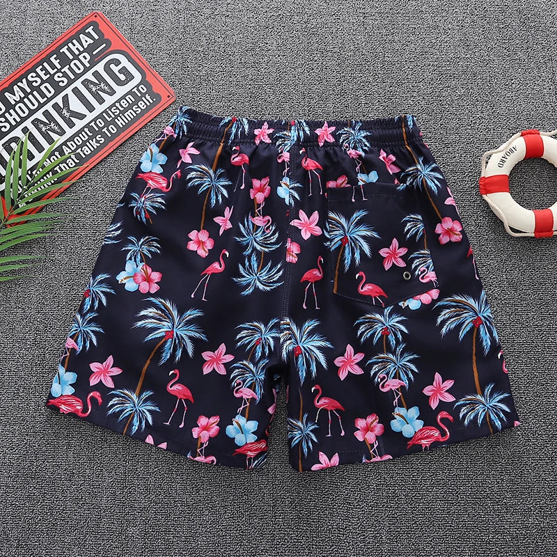 "Cotton Candy Palms" Swim Trunks