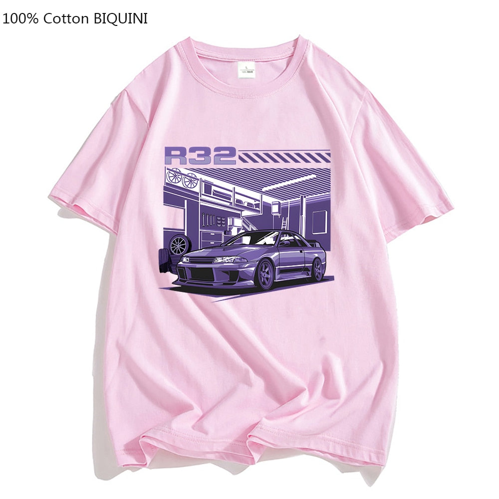 BIQUINI Initial D R32 Purple Drift Car Mens T-Shirt