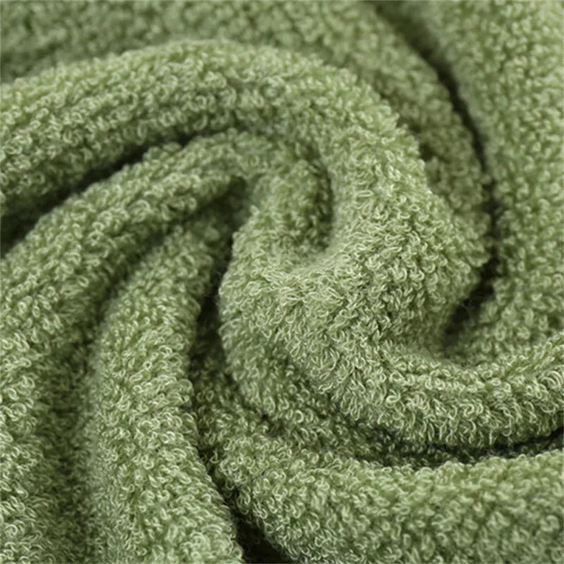 Thick Bamboo Green Bath Beach Towel Set