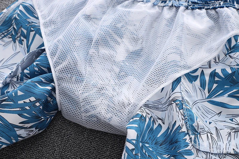 "Breezing Leaves" Swim Trunks