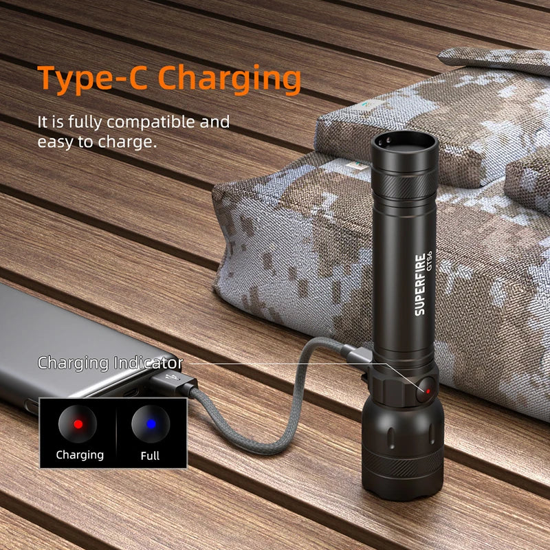 SUPERFIRE GTS6 Mini High Power EDC LED Flashlight