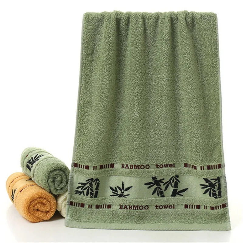 Thick Bamboo Green Bath Beach Towel Set