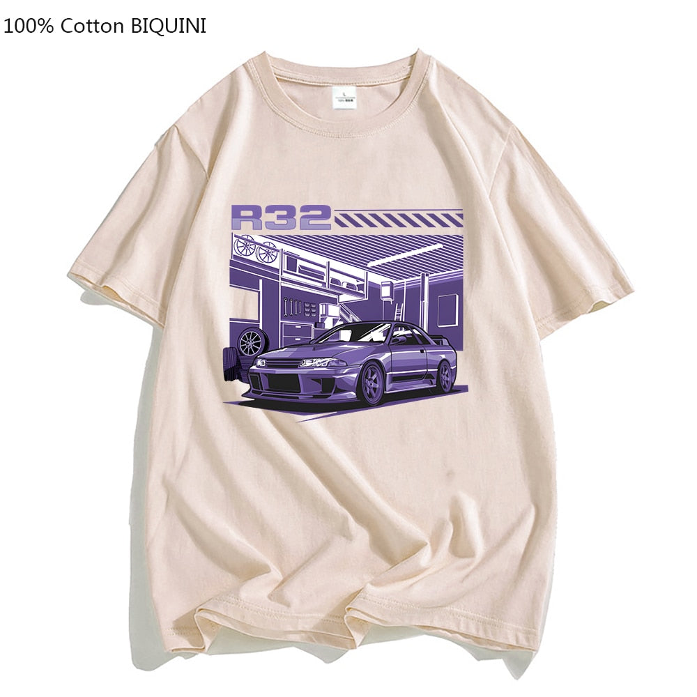 BIQUINI Initial D R32 Purple Drift Car Mens T-Shirt