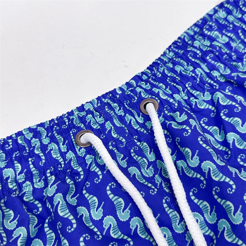 "Seahorse Party" Swim Trunks