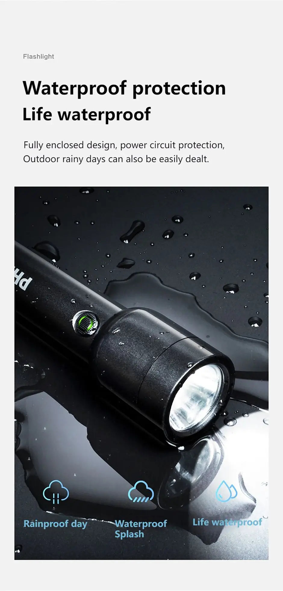 Philips LED Flashlight w USB Charger