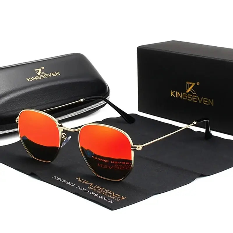 KINGSEVEN Men's Classic Reflective Sunglasses