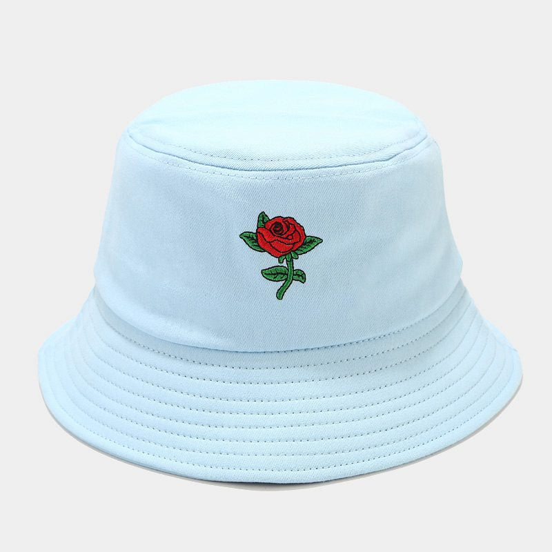 Unisex Cotton Rose Bucket Hat