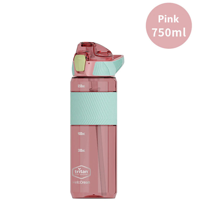 750ml-1600ml CREAWIND Tritan Material Water Bottle With Straw