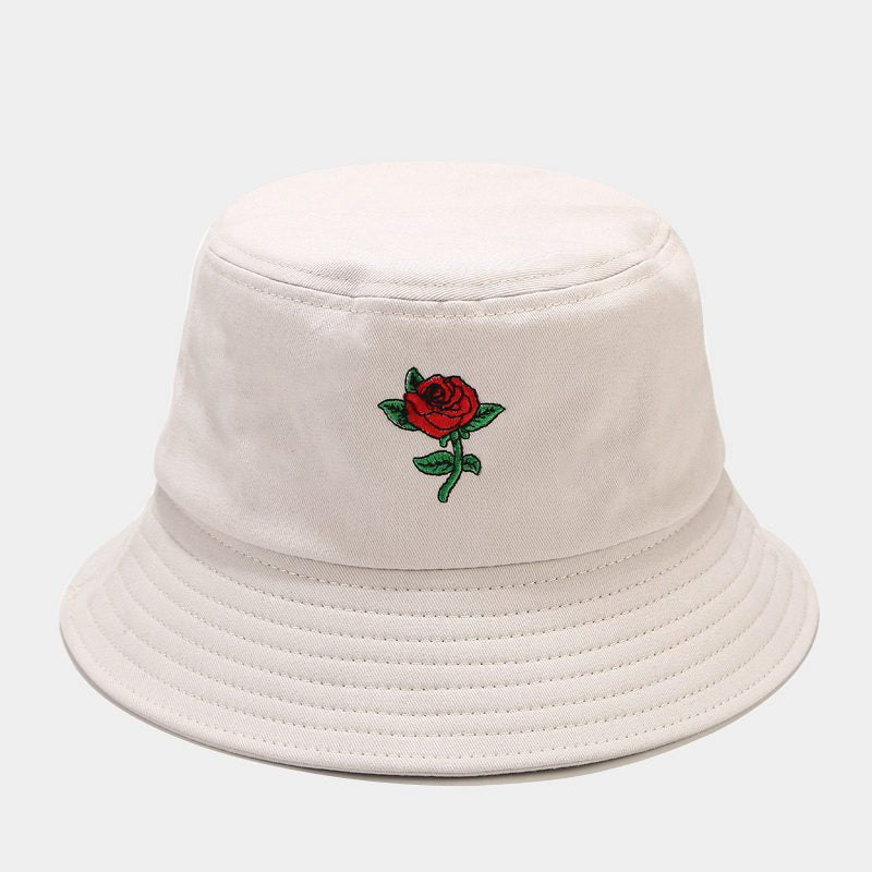 Unisex Cotton Rose Bucket Hat