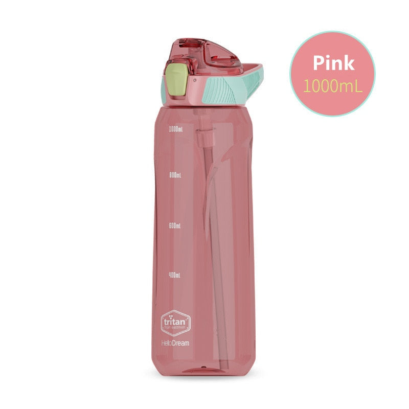 750ml-1600ml CREAWIND Tritan Material Water Bottle With Straw