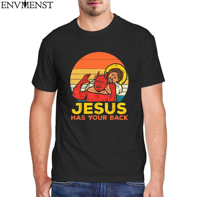 Jesus Has Your Back Mens T-Shirt