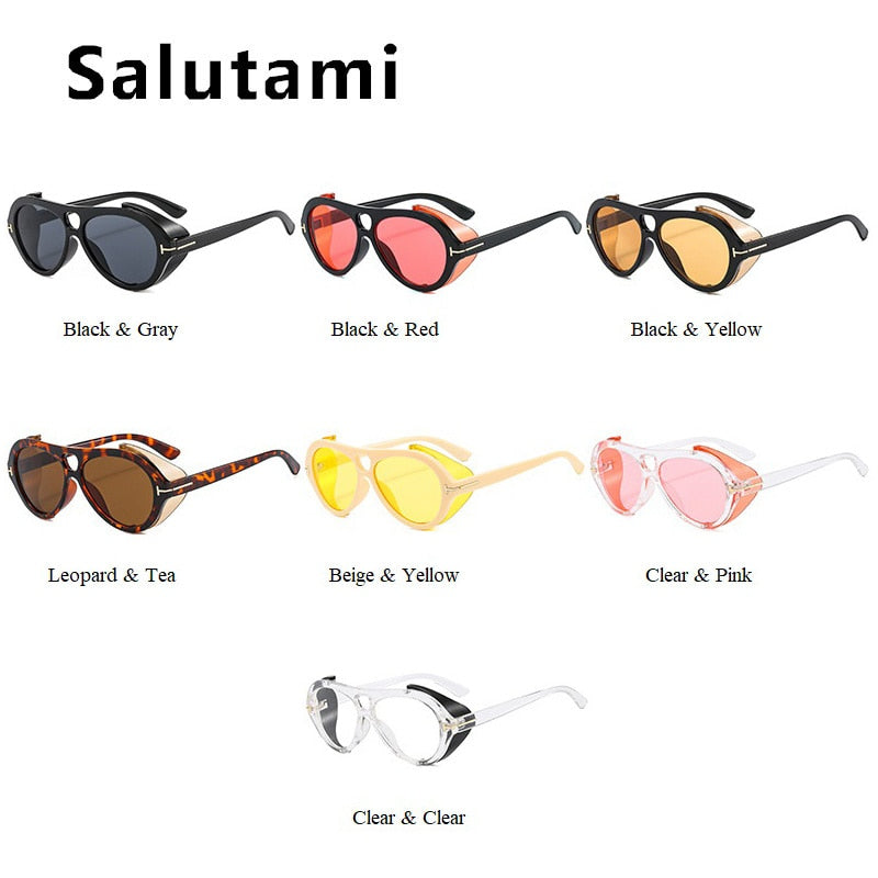 SALUTUMI Luxury Brand Punk Sunglasses