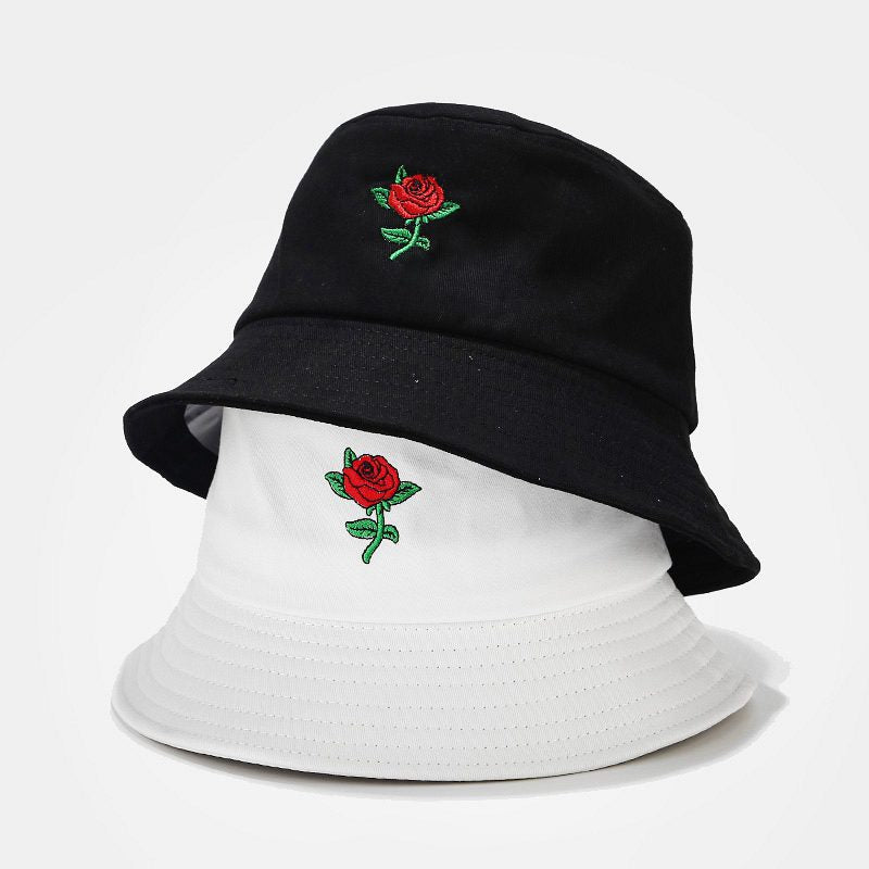 Unisex Cotton Rose Bucket Hat