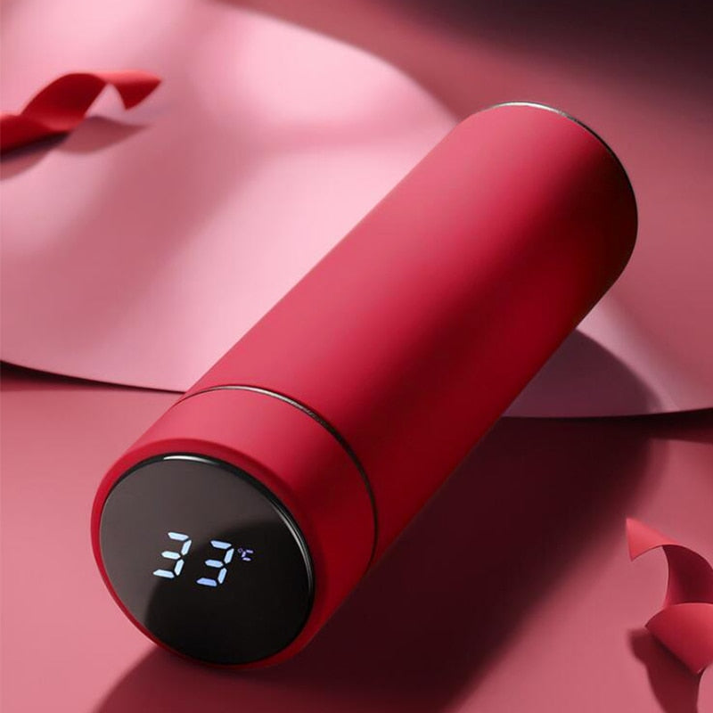 500ml Smart Water Bottle Stainless Steel Thermos Temperature Display
