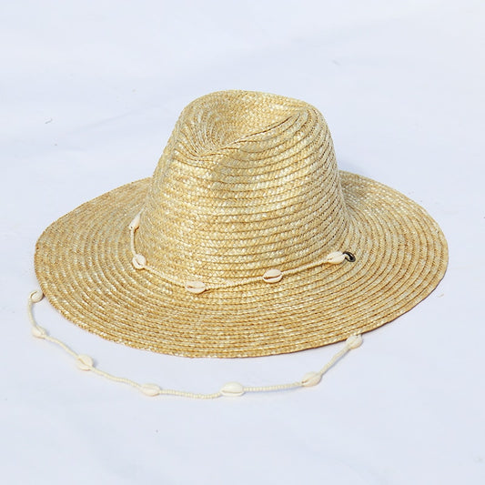 Seashells Beaded Beach Hats With Chain