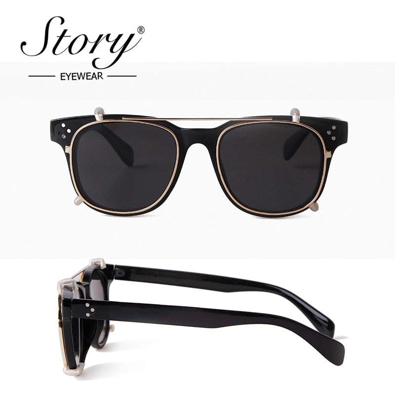 Story Vintage Steampunk Clip On Sunglasses